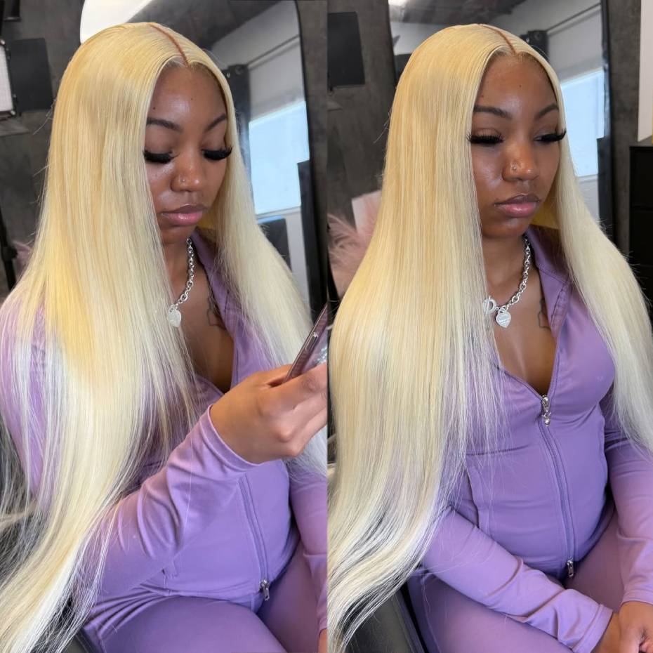 613 Blonde Body Wave Lace Front Wig - Perruques en cheveux humains blonds 613,
