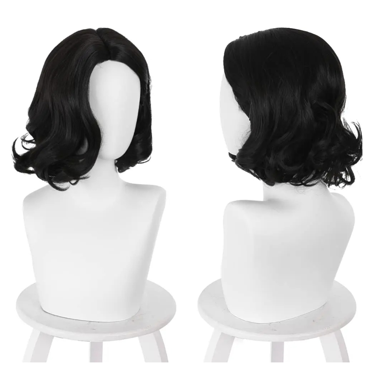Synthetic Braided Wigs For Black Women - Perruque Synthétique Noire Courte Bob Ondulée