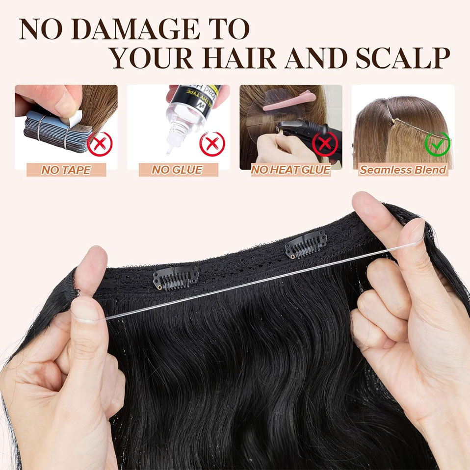 S-noilite fil dans les Extensi - Invisible Tape In Extensions Real Hair avis et prix