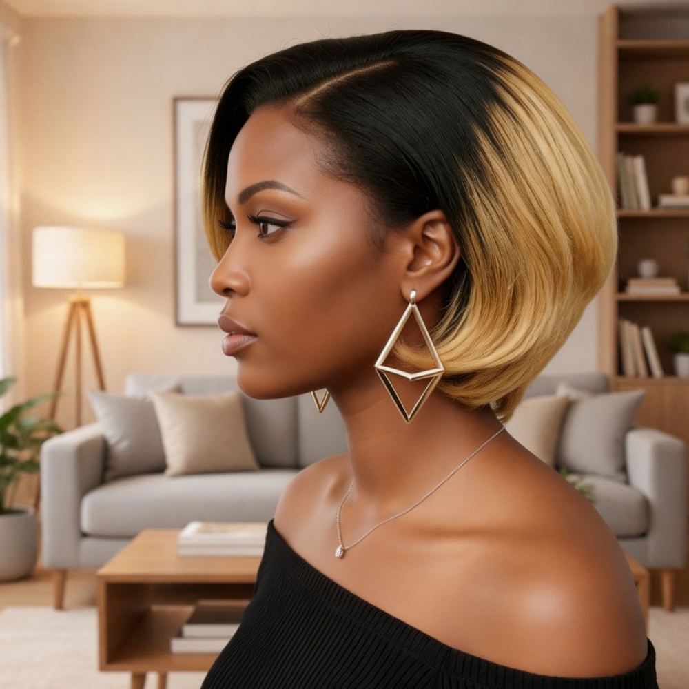 Perruque courte de 8 pouces, 1 - Glueless Wear And Go Human Hair Wig avis et prix