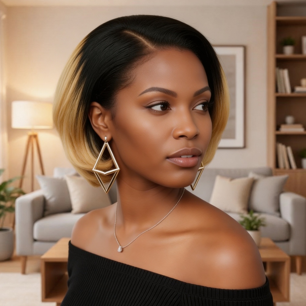 Perruque courte de 8 pouces, 1 - Glueless Wear And Go Human Hair Wig avis et prix