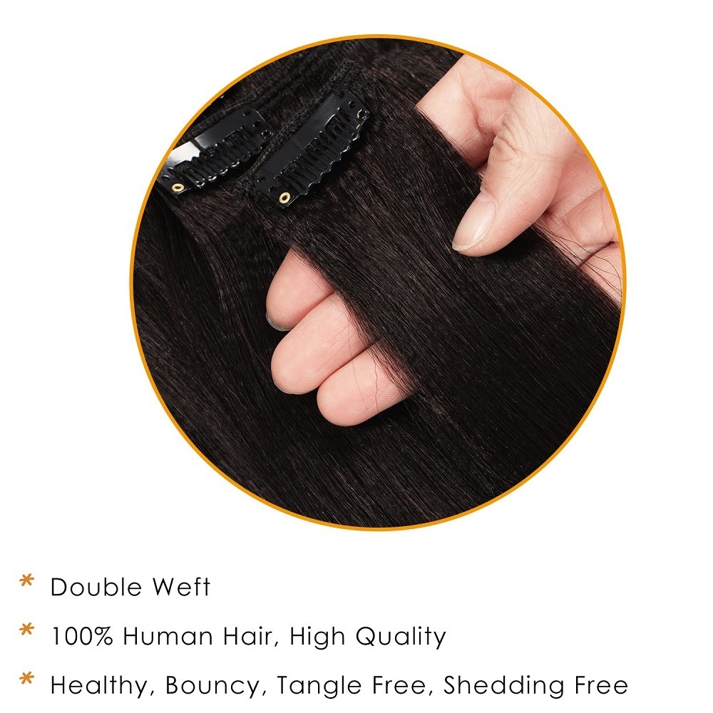Extensions de cheveux à clips  - Seamless Clip In Hair Extensions Human Hair avis et prix
